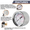 BARTOO Upgrade Adjustable Fuel Pressure Regulator Carburetor with Gauge, 1-4