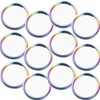 GEJ-Tech Titanium Small Double Ring Round Press Lightweight Key Ring,