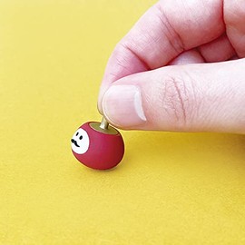 Decole Corporation Concombre ZSG-28837 Spinning Top Daruma, Daruma with Spinning Top, Daruma, 1.85 x 1.2 x 1.9 inches (47 x 30 x 48 mm)