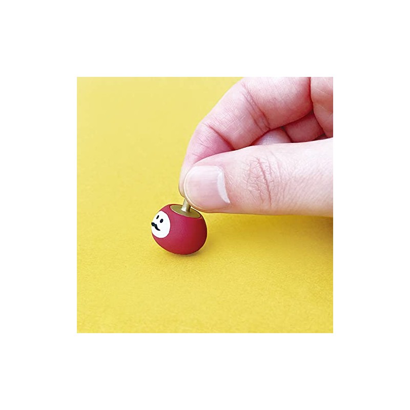 Decole Corporation Concombre ZSG-28837 Spinning Top Daruma, Daruma with Spinning