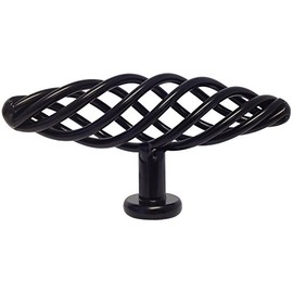 3 Pack Black Oval Bird Cage Birdcage Birds Nest Twist 4" (100mm) Kitchen Cabinet Drawer Pull Knob 8045-100