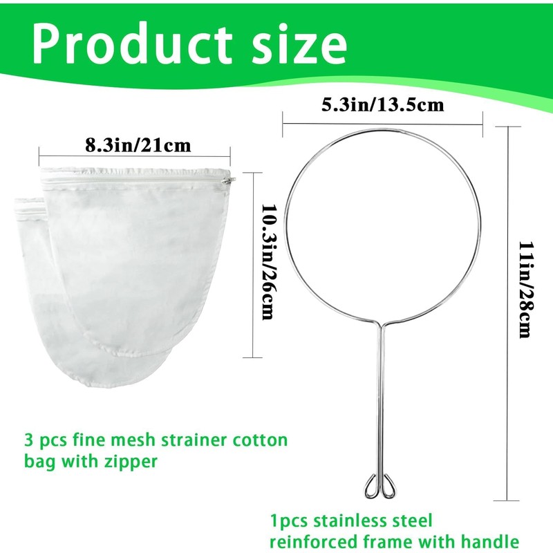 Ultra Fine Mesh Strainer with Stainless Steel Handle, Reusable Food