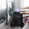 QUINTRA Black Backpack Laundry Bag with Shoulder Straps, Large Travel