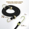 6 Pack 72-Inch Long Bungee Cords, Heavy Duty Bungee Straps