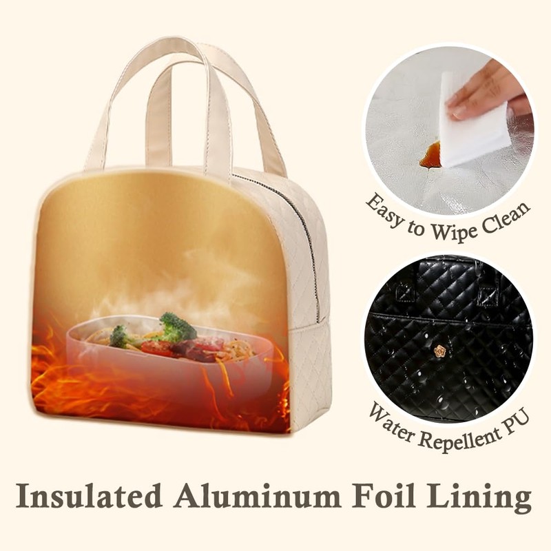 kamumanni Lunch Bag, Insulated Lunch Bag for Women Men, Solid