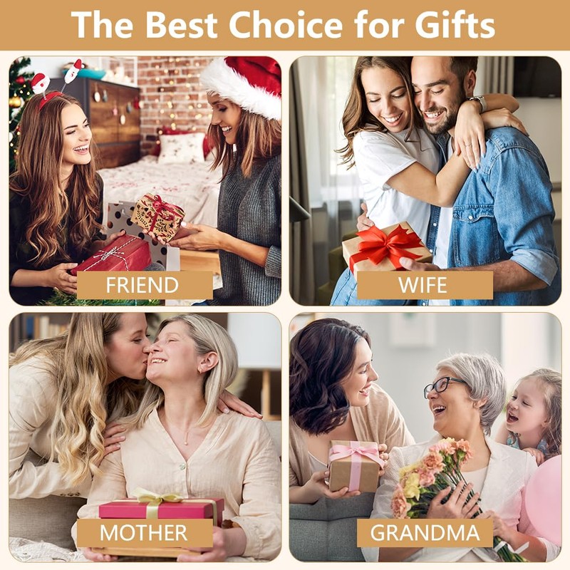 OFFCUP Women's Leather Quartz Watch, Leather Strap Ladies Watches, Analog