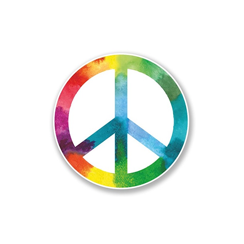 2 x 10cm Peace Vinyl Sticker Symbol Camper Van Badge