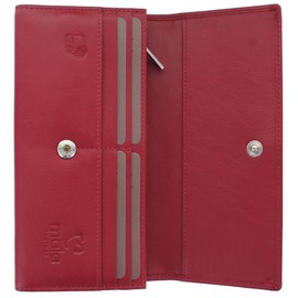 Mala Leather Collection Origin 3434_5 Large Wallet with RFID Protection, ruby-red, rfid wallet