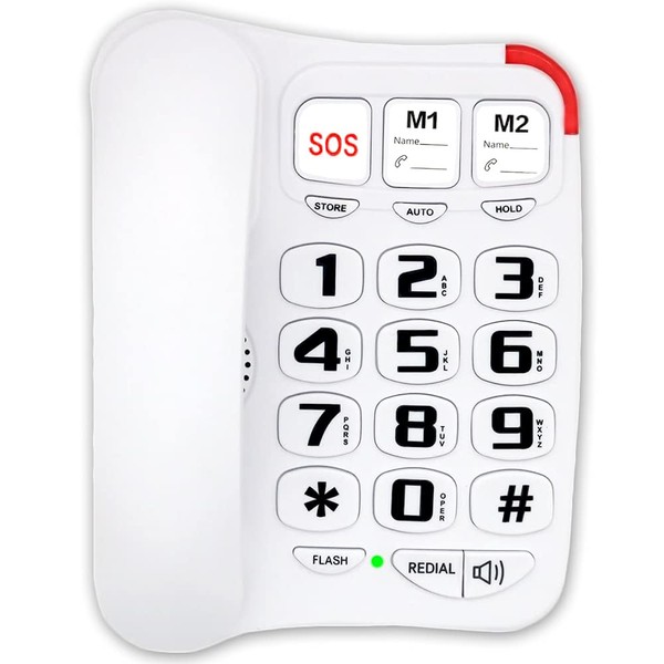Home Landline Phone for Elderly - Big Button Corded Phone