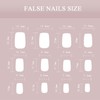 Red False Nails - 32PCS Short False Nails - Square