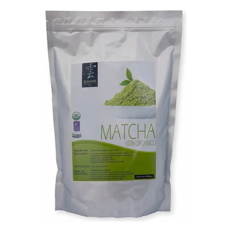 Té Verde Matcha Orgánico Japonés Kumori Tea 1 Kg Polvo