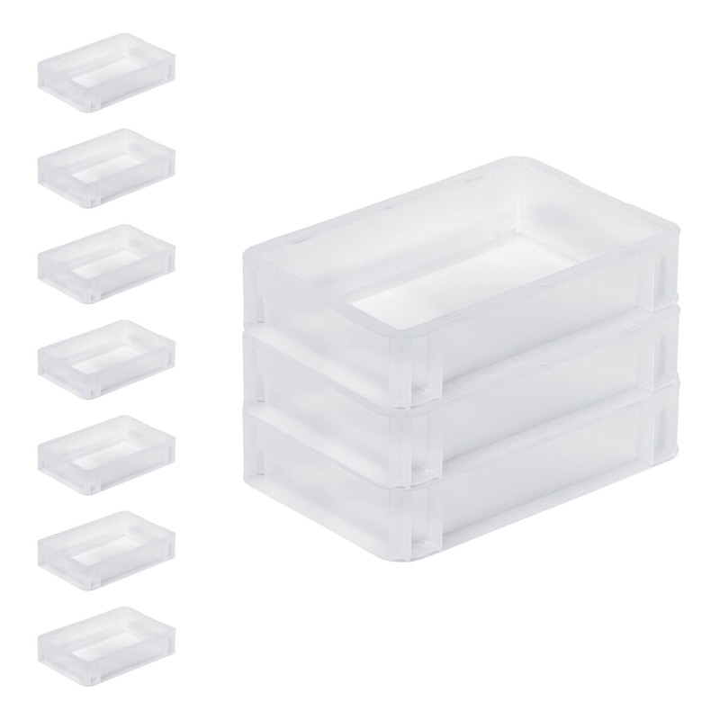 PROREGAL SuperSparSet 10 x Transparent Euro Containers BasicLine with Closed