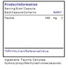 Metabolics Taurine 480mg C 60 Vegan Capsules | Supports Energy,