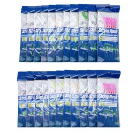 FedMois Assorted 22 Packs Sabiki Bait Rigs Fish Skin feather Hooks Freshwater Saltwater Fishing