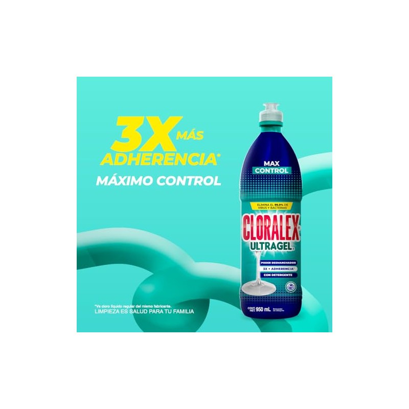Cloralex Ultra Gel Poder Desmanchador 950ml, empaque puede variar