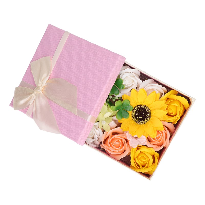 Simulation Flower Bath Soap Women Exquisite Flower Soap Gift Box