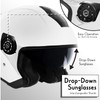 VCAN V88 3/4 Open Face Motorcycle Scooter Helmet ECE &