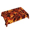 Walmsco Tablecloth Red flame Decor For Dining Room Kitchen Rectangular