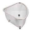 GRIRIW 1Pc Triangle Sink Draining Basket Corner Storage Strainer for