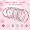 6 Pack Thin Glitter Headbands for Girls, Sparkly Sequin Toddler