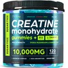 Artnaturals Creatine Midnight Blueberry Monohydrate Gummies Complex 10000mg for Men & Women - 120 Gummies Advanced Formula W/L for Muscle Strength, Muscle Builder, Energy Boost, Pre-Workout Supplement