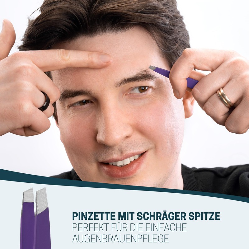 KLINGENHELD® Precise Tweezers Set with Hand-Cut Tips - Perfect for