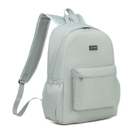 AOTIAN Durable 17 Inch Daypack Nylon Fabric Water Resistant Lightweight Backpack for Men and Women Travel Camping Outdoor, Light Gray