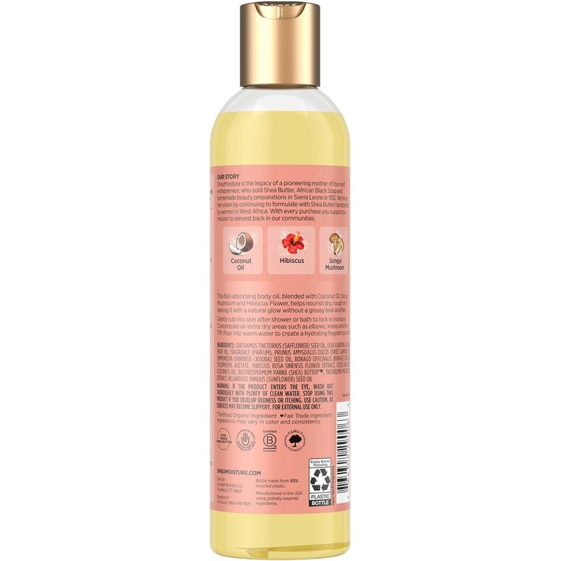 Shea Moisture Coconut & Hibiscus Bath-Body & Massage Oil Firming
