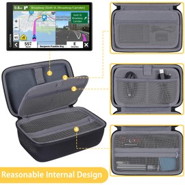 co2CREA Eva-Universal-GPS Aufbewahrungstasche für 6-7 Zoll Tomtom Go 610 6100 6200 Garmin DriveSmart 66 76 86 LGV710 610 GPS Satellitennavigator/Navigationsgeräte (17,8 cm / 7 Zoll /15,2 cm / 6 Zoll)