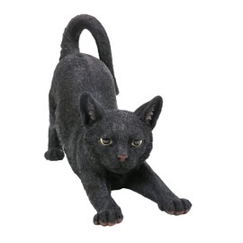 Hi-Line Gift Cat Stretching-Black, 2.64 lbs., 14.76inchL x 5.31inch W x 9.37inch H (87757-P) Orange