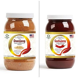 Q-Rapha Premium Korean Doenjang (17.9) and Gochujang (19.9) - 2 pack