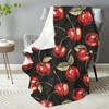 dhakalrlde Funny Cherry Plush Throw Blanket - Soft, Comfy, Warm,