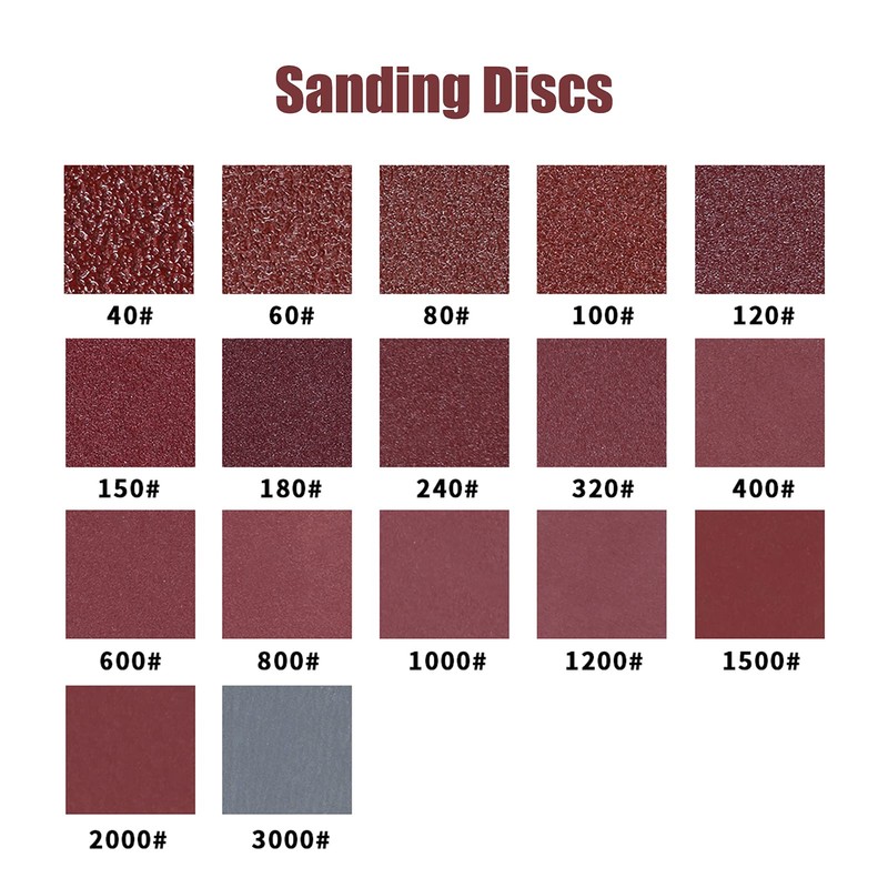 LEONTOOL Sanding Discs 3 Inch 80 Grit Hook and Loop