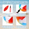 WSepascI Beach Balls, 3 Pack Rainbow Beach Ball, 20 Inch