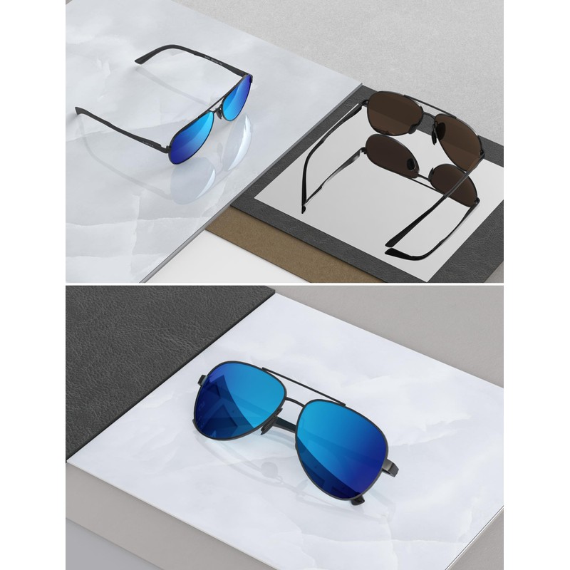 LUENX Aviator Sunglasses for Men Women Polarized - UV400 Protection,