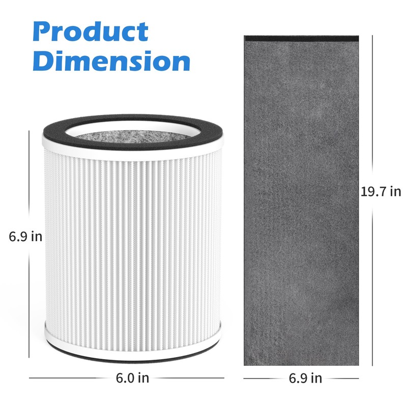 GoKBNY 2-Pack HP400 Series True HEPA Replacement Filter Compatible with