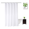 WellColor Fabric Shower Curtain Liner 54 x 74 Inch, White