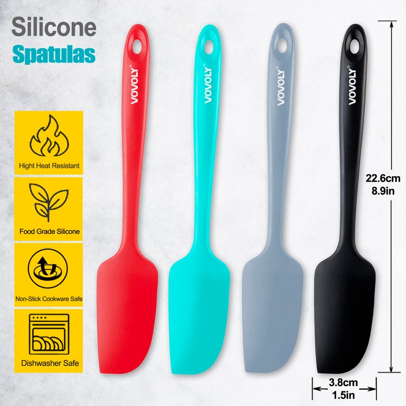 Mini Silicone Spatula - BPA Free Pro-Grade 600ºF Heat-Resistant Non-Stick
