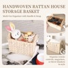 Handwoven Rattan House Storage Basket – Multi-Use Organizer with Handle