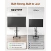 ECOTINY Steel Base Rolling TV Stand for 32-75 inch TVs