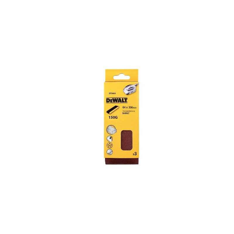DeWalt DT3664QZ 356 x 64mm x 150g Sand Belts (3