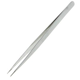 ToolTreaux Stainless Steel Fine Point Precision Tweezers Craft Supplies, 4.75 Inches