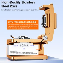 S09 High Precision Fiber Cleaver - Fiber Optic Cleaver Cutter Tool with 0.25/0.9/2.5-3.0mm Fiber Holder,16 Cleaving Spots,58000 Times -FTTH Optical Fiber Cutting Knife Tools for Cold Splice Hot Fusion