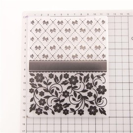 DIYology 3-D Texture Flowers Embossing Folders for Card Making Bowtie Plastic Embossing Template for Paper Crafting Scrapbooking Decoration