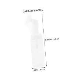 FRCOLOR 3pcs Clear Foaming Shampoo Bottles with Brush Portable Travel Dispenser for Facial Cleanser and Hand Soap for Daily Use and Easy Carrying