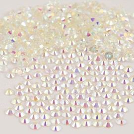 NCB Nancybeads 1500pcs Flatback Round Glass Nail Art Rhinestones Crystal for DIY Making Accessories Shoes, Clothes, Face Art, Bags, Manicure (Starry Meteor, SS20 1500pcs)