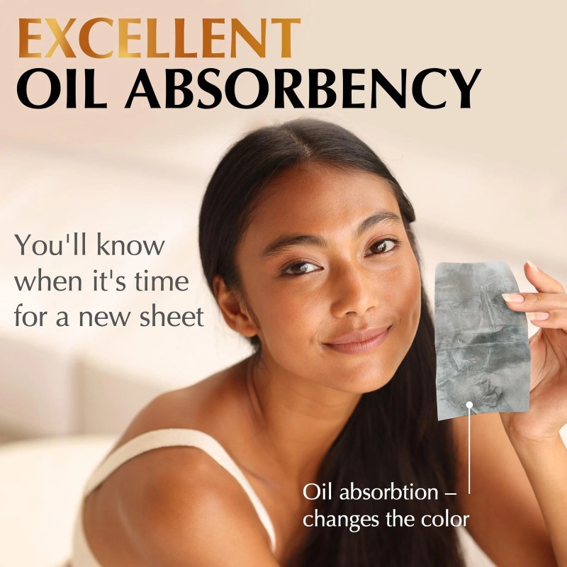 Zorom'S Natural Oil Blotting Sheets for Face with Bamboo Charcoal