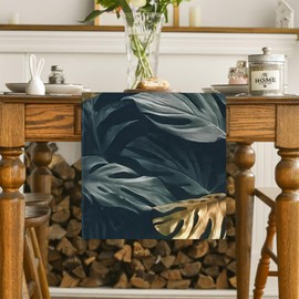 BSITSSS Black Table Runner, Abstract Table Runners for Dining Table, New Runner Table, Fashion Table Runners, Table Decoration for Party Holiday Living Room Decorations, 180x33cm