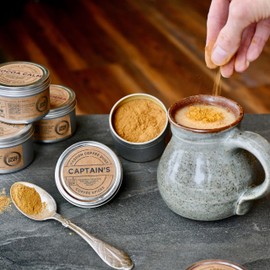 Coffee Dust - Captain's Coffee | Coffee Spice Blend to Flavor Coffee and Tea | Cinnamon, Nutmeg, Turmeric, and Cardamom | No Sugar, No Artifical Flavors, 120 Servings