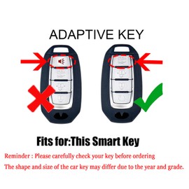 HIBEYO 4 Button Key Fob Cover for Infiniti QX50 EX25 QX50 QX60 EX35 FX35 FX45 FX50 EX37 EX25 Q60 Accessories Key Shell Cover Smart Key Holder Protector for Infiniti Key Case-Black